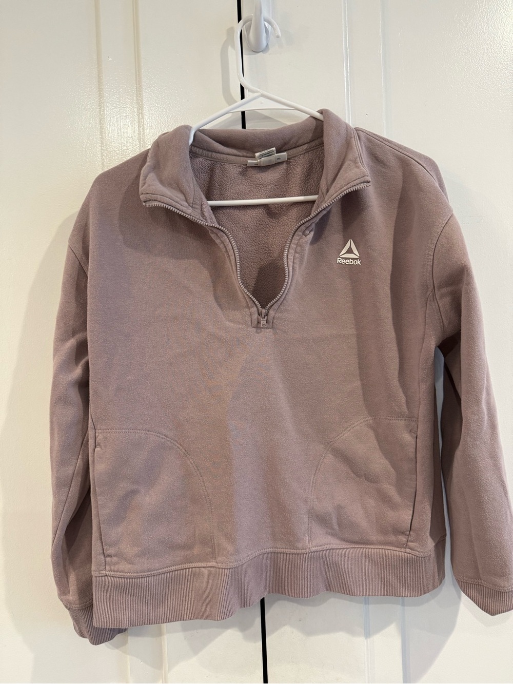 Reebok XS Light Mauve Zip-Up sweatshirt